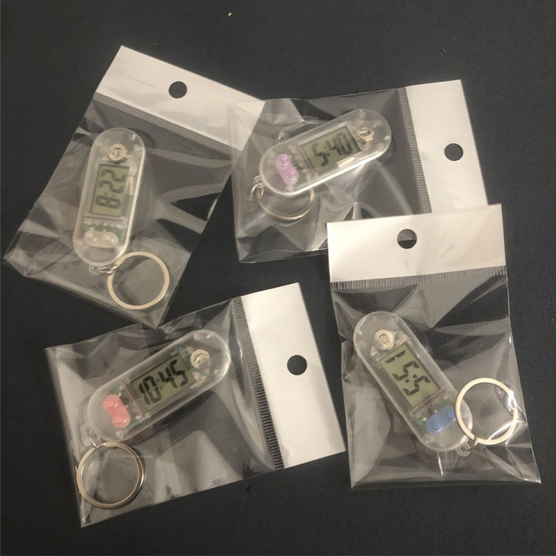 Transparent Portable Hanging Watch Student Mini Digital Watch Keychain Timetable Pendant Civil Service Examination Timer Clock
