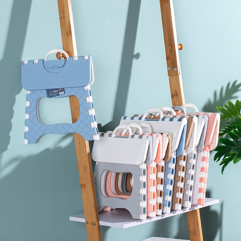 Scandinavian Style Thickeneded Practical Foldableing Stool Camping Style Outdoor Lightweight Fishing Chair Creative Color Matching Small Maza Outdoor