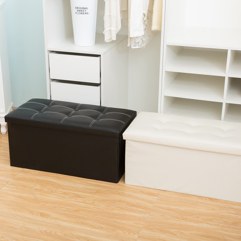 Прямоугольная кожаная скамейка для хранения, скамейка для смены обуви, скамейка для хранения в прихожей, длинная кожаная скамейка