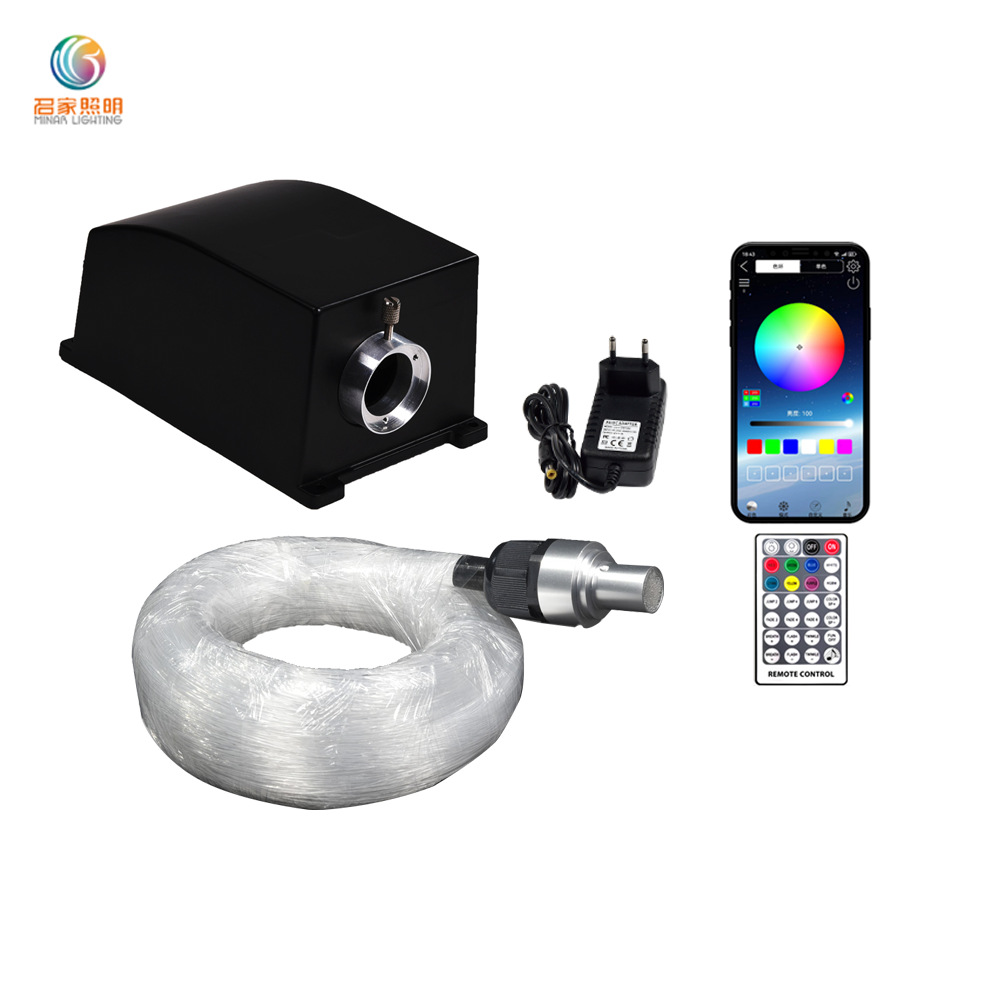 Led Fiber Optic Machine Light Source Meteor Machine 20W Six-Color Programmable Meteor Starry Sky Ceiling Car Atmosphere Light