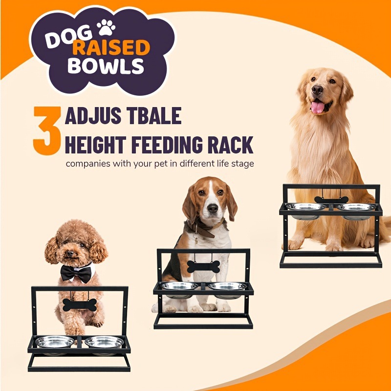 2026 New Cross-Border Dropshipping Raised Dog Bowl with Label for Large Dogs Raised Dog Bowl 3