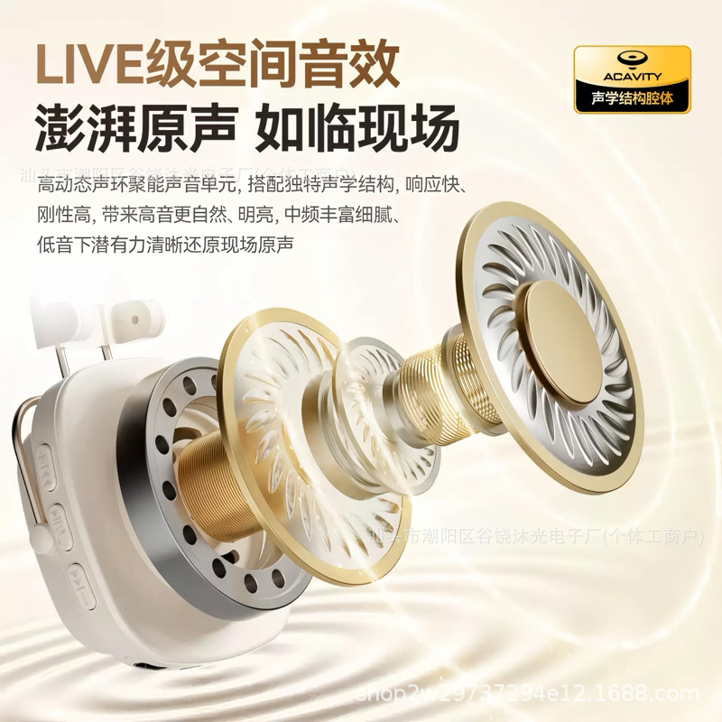 Huaqiangbei's New American Retro Wireless Head-Mounted Bluetooth Headset Heavy Bass Gaming Headset Marshall Suitable