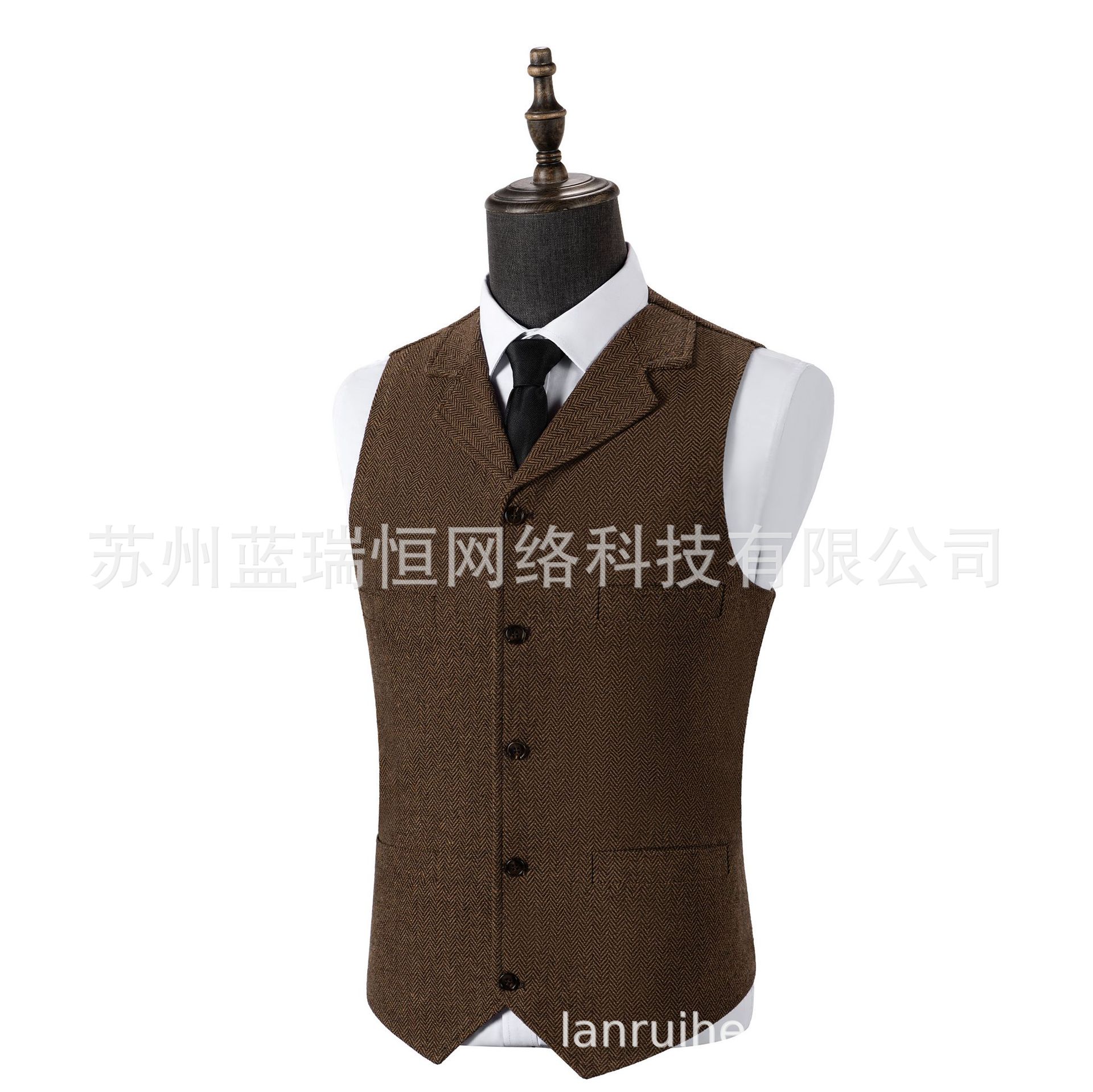 2025Wish Hot Sale Men's Vest Wedding Groom Groomsman Vest Business Slim Single-Breasted Vest in Stock