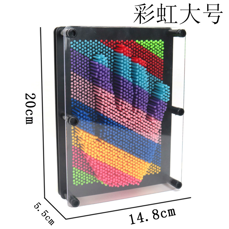Rainbow Colorful Square Plastic Hand Mold 3D Stereo Needle Painting Hand Mold Kidsren's Handprint Plastic Crafts Play