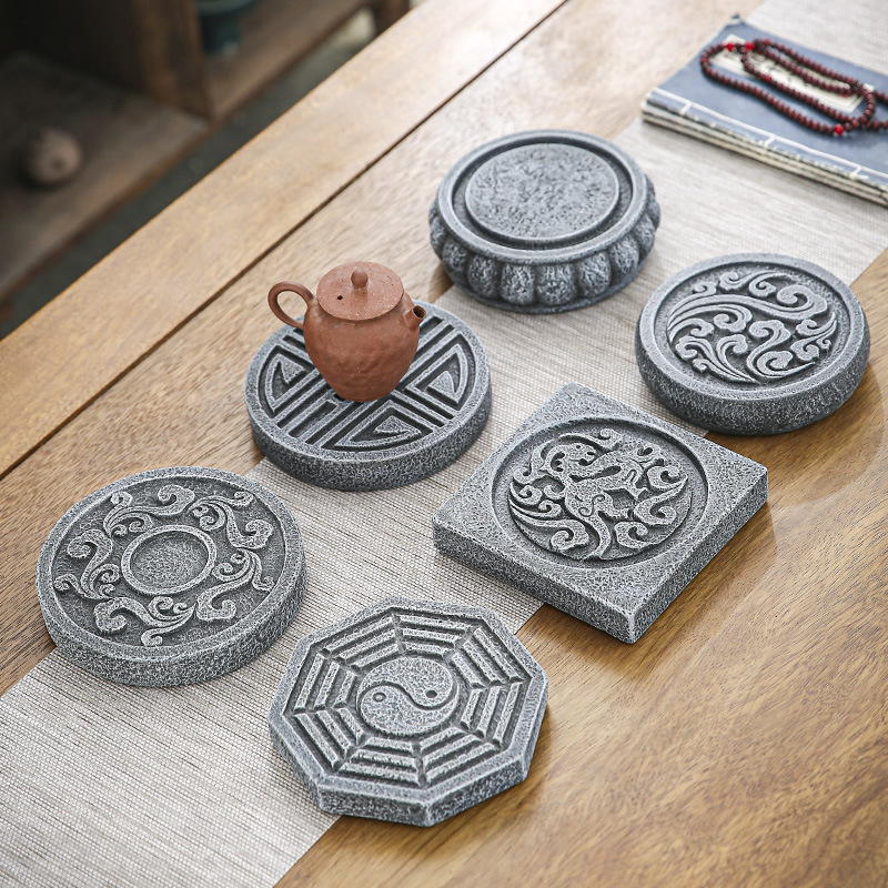 Китайская винтажная тарелка для чая, поднос для чайника, подставка для угольной печи, теплоизоляционная подушка, оптовая продажа