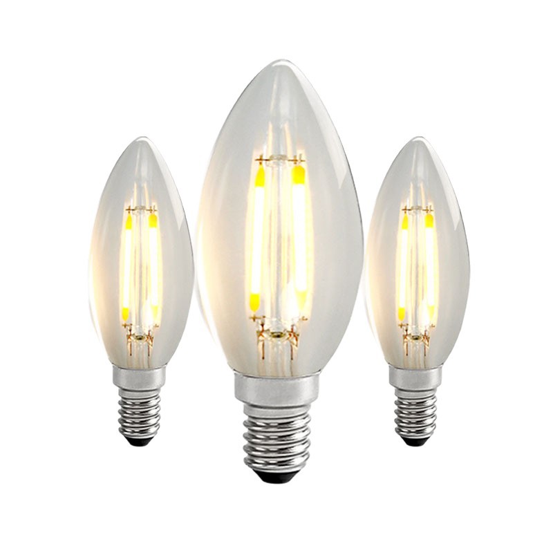 Lamp Filament Antique Led Filament Retro E14 Small Screw Tip Bubble Warm Yellow Light Edison Candle Bulb Free Shipping