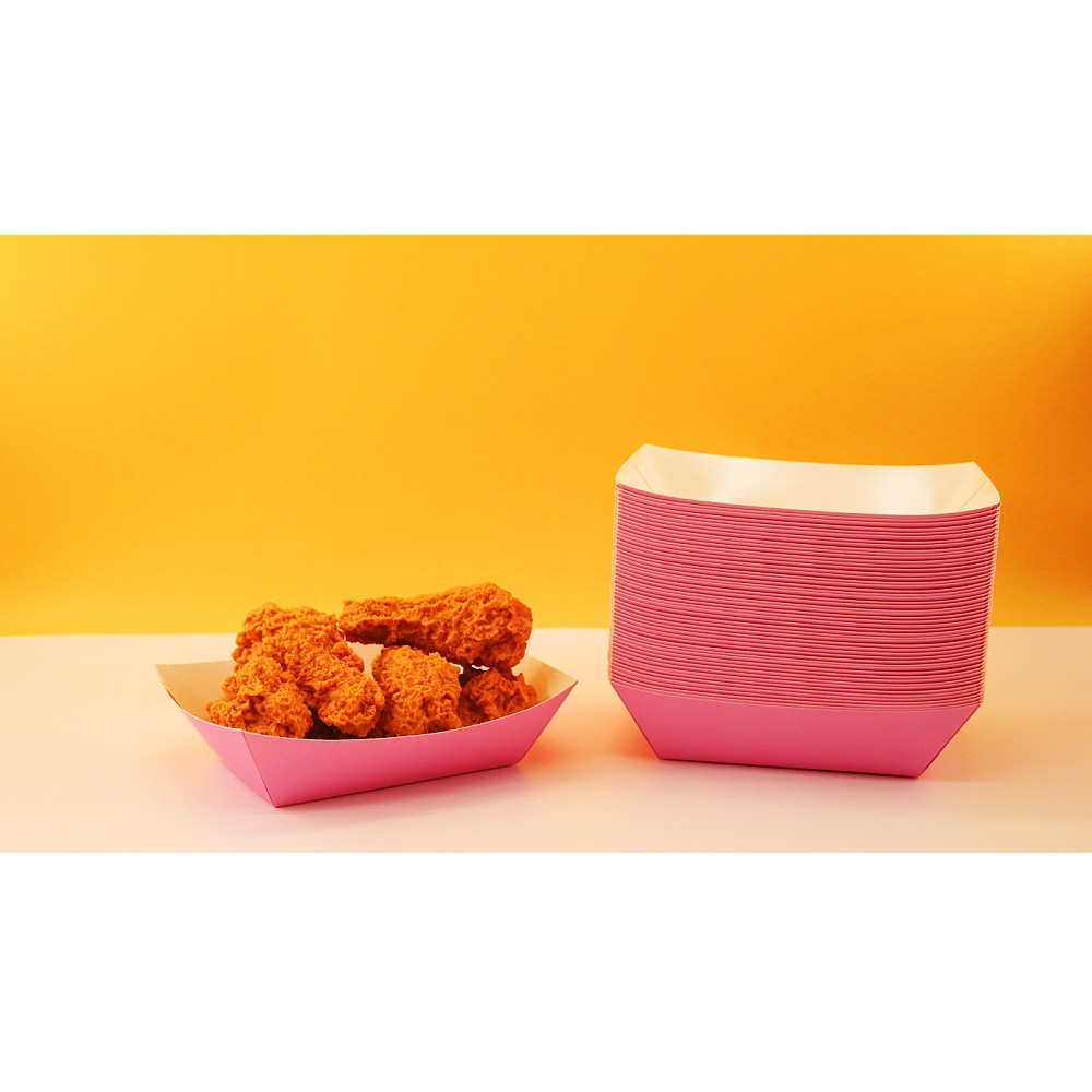 Cross-Border Supply Manufacturers Directly Sell Boat-Shaped Snack Boxes, Take-Out Packaging, Disposable French Fries, Chicken Popcorn Boxes, Waterproof