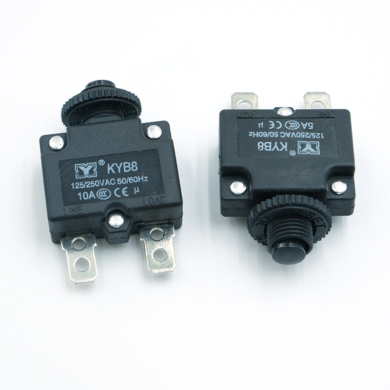 Supply Small Circuit Breaker Kyb8-15A Two Feet with Dust Cover Overload Protector Black Overload Protector