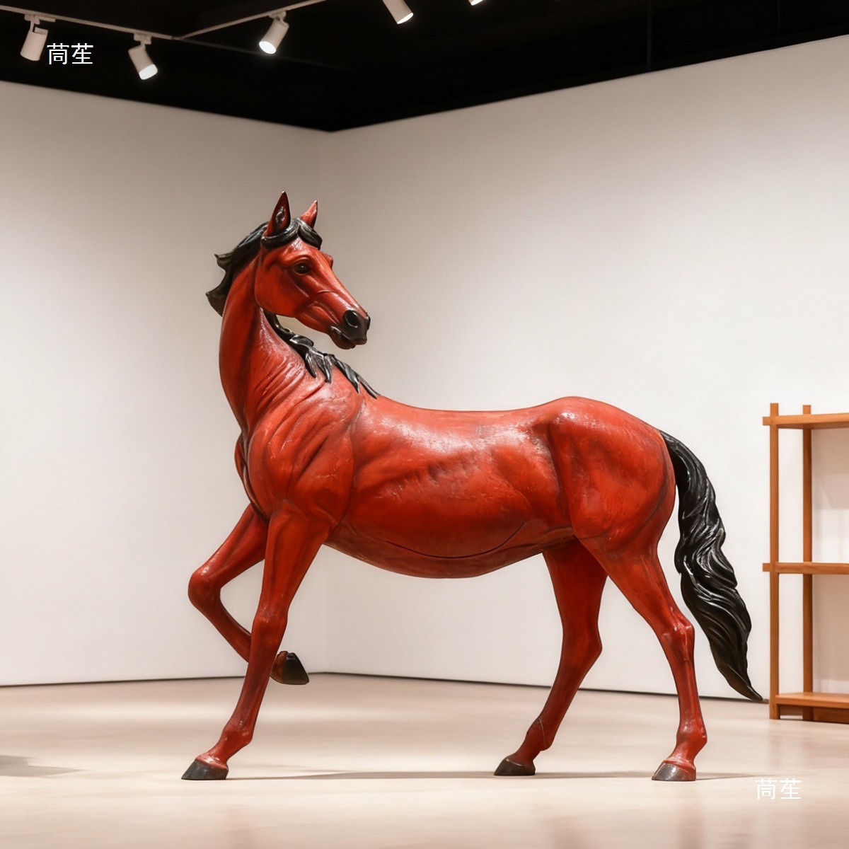 Outdoor Horse Floor Sculpture Living Room Fiberglass Large Ornaments Shopping Mall Kindergarten Animal Model Decorations