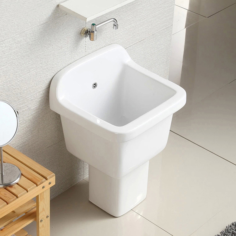 Balcony ceramic mop pool factory direct mop basin project split mop pool gold Baisheng bathroom M002