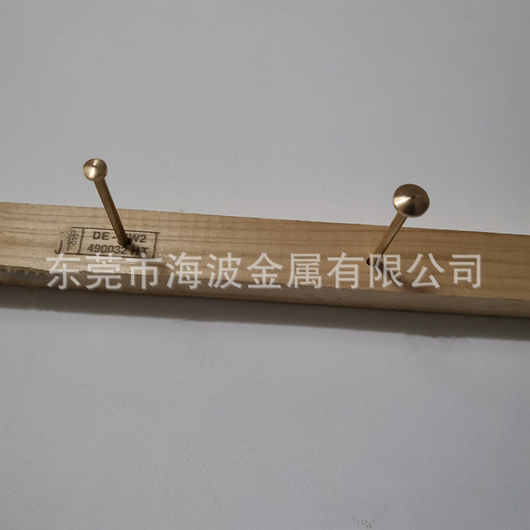 Trendy Jewelry Store Gold-Colored Brass Stud Display Rack Wall-Mounted Brass Sheet Jewelry Earrings Round Head Brass