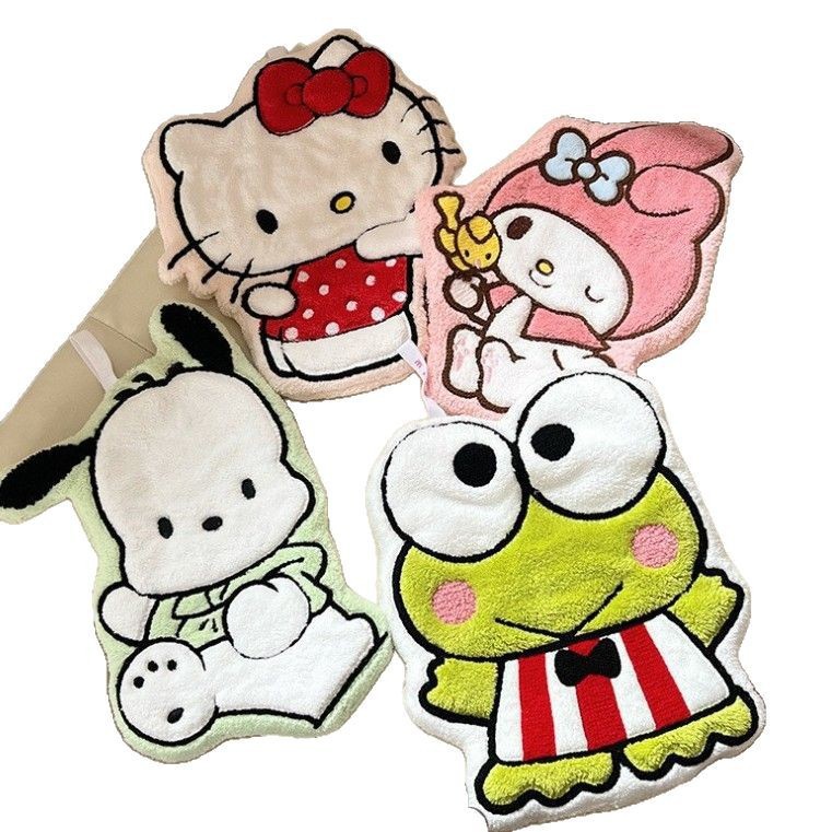 Melody Hand Towel Manufacturer Wholesale Coral Velvet Absorbent Hand Towel Hanging Children's Cute Cartoon Small Towel