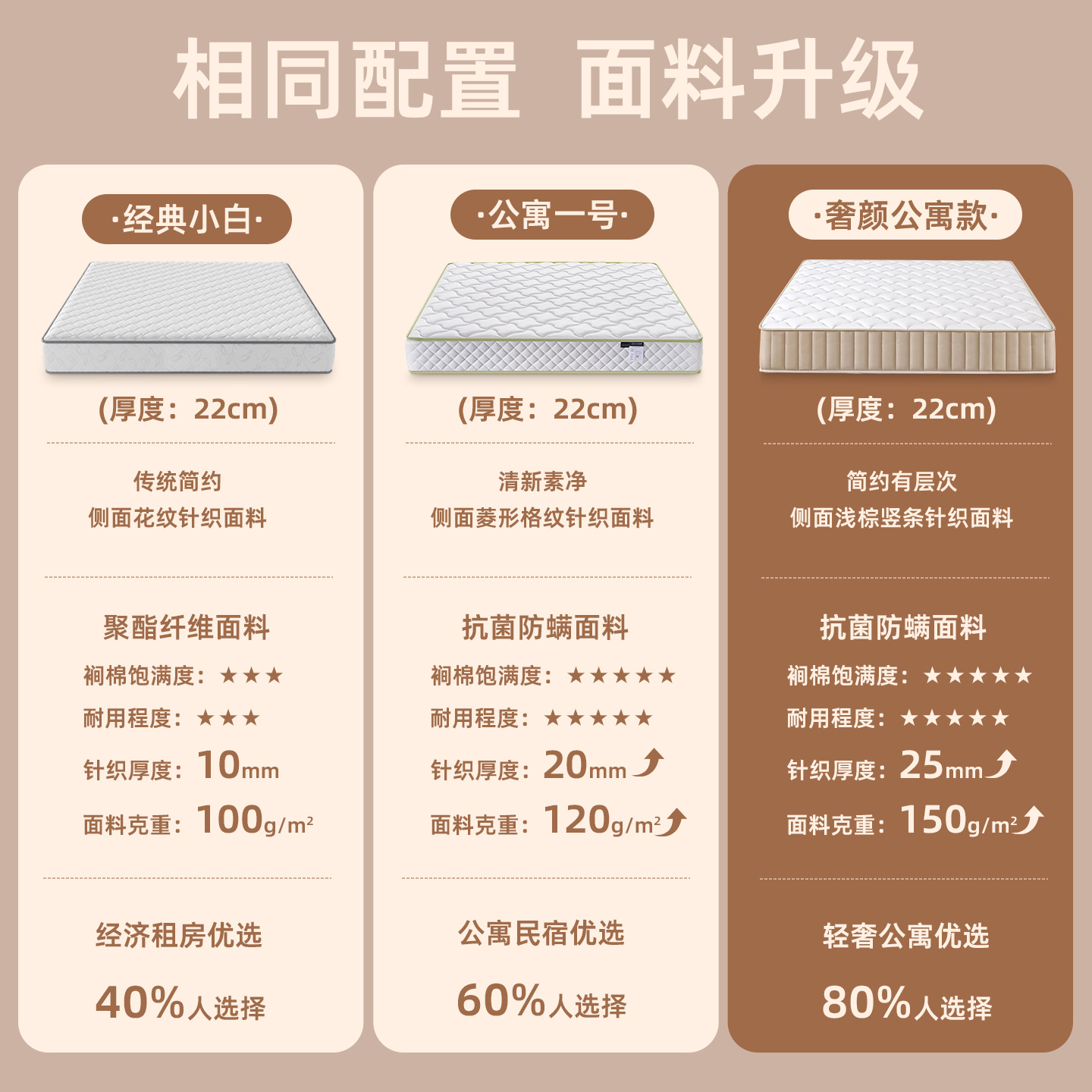 Latex Hotel B&B Simmons Mattress Home Rental Hard Coconut Palm Independent Spring Dormitory Mattress Foshan Factory