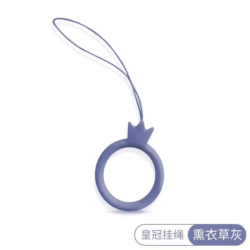 Universal Silicone Phone Lanyard Simple Crown Ring Buckle Silicone Ring Strap Chain Pendant Key USB Flash Drive Lanyard