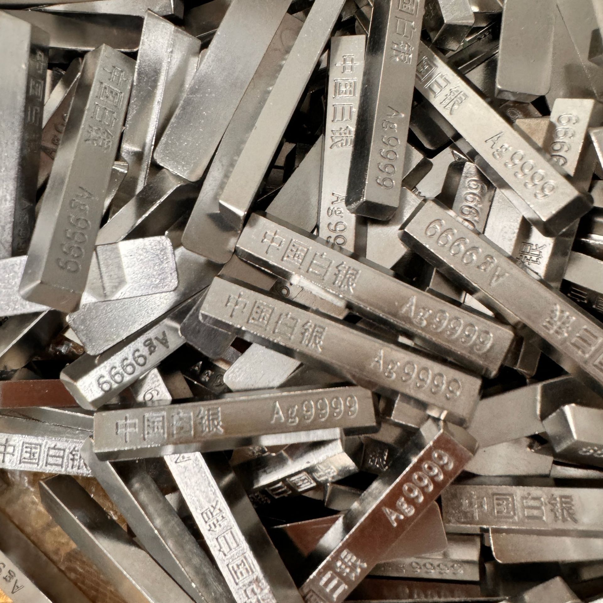 Simulation silver silver bar silver processing investment silver brick silver ingot broken silver desktop decoration props wholesale