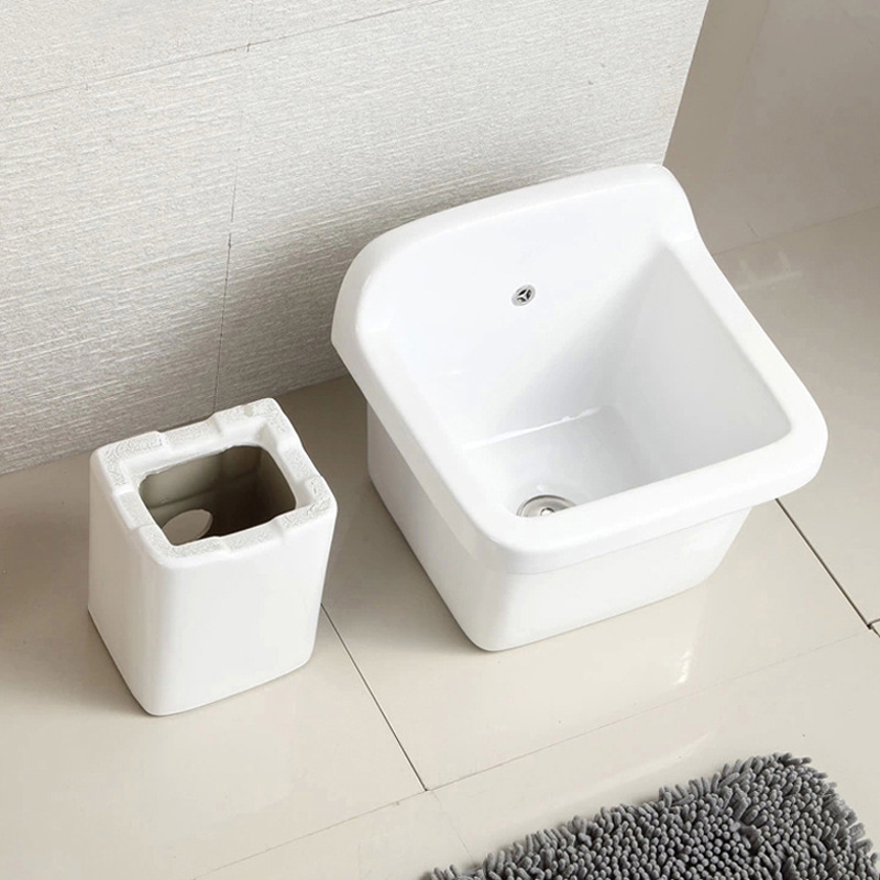 Balcony ceramic mop pool factory direct mop basin project split mop pool gold Baisheng bathroom M002