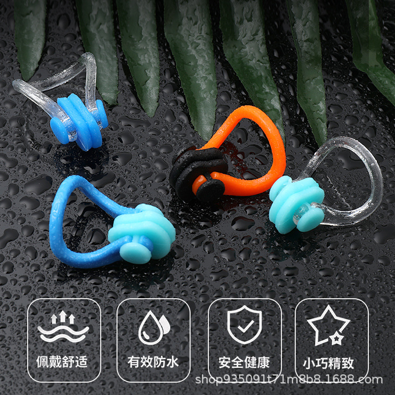 Swimming nose clip multi-color optional soft and comfortable bulk nose clip swimming auxiliary equipment nose clip manufacturers spot