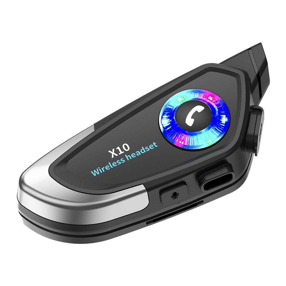 X10 Helmet Bluetooth Headset Waterproof Noise Reduction Cross-Border Popular Motorcycle Riding Headset Helmet Headset Long Battery Life