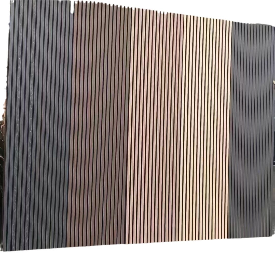 Wall decoration wood sound-absorbing board environmental protection flame retardant MDF sound-absorbing material wall concave-convex grating board