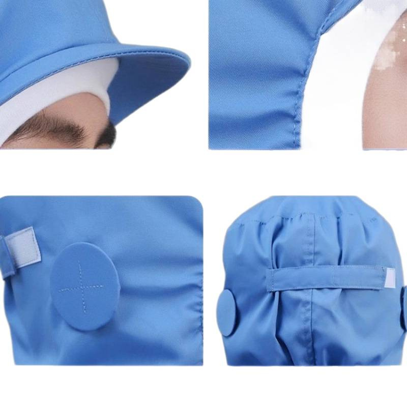 Factory Workshop Food Factory Brim Shawl Hat Work Hat Industrial Cloak Hood Hat Dustproof Hat Breathable Labor Protection