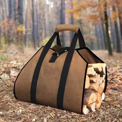 2025 New Cross-Border Portable and Durable Logging Bag Multi-Functional Firewood Storage Bag Outdoor Firewood Oxford Cloth