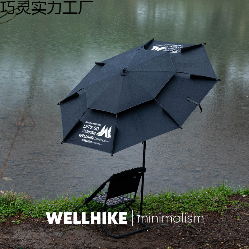 Wellhike Fishing Umbrella Large Fishing Umbrella Universal Crutches Sun Protection and Rain Protection Outdoor Parasol Thickeneded Fishing Umbrella