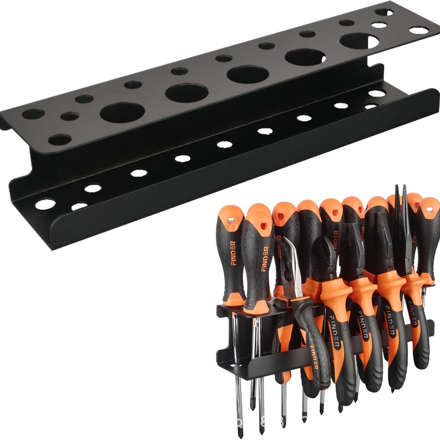 Mutuactor Screwdriver Storage Rack Heavy Duty Magnetic Mount Screwdriver Holder Pliers Organizer Magnetic