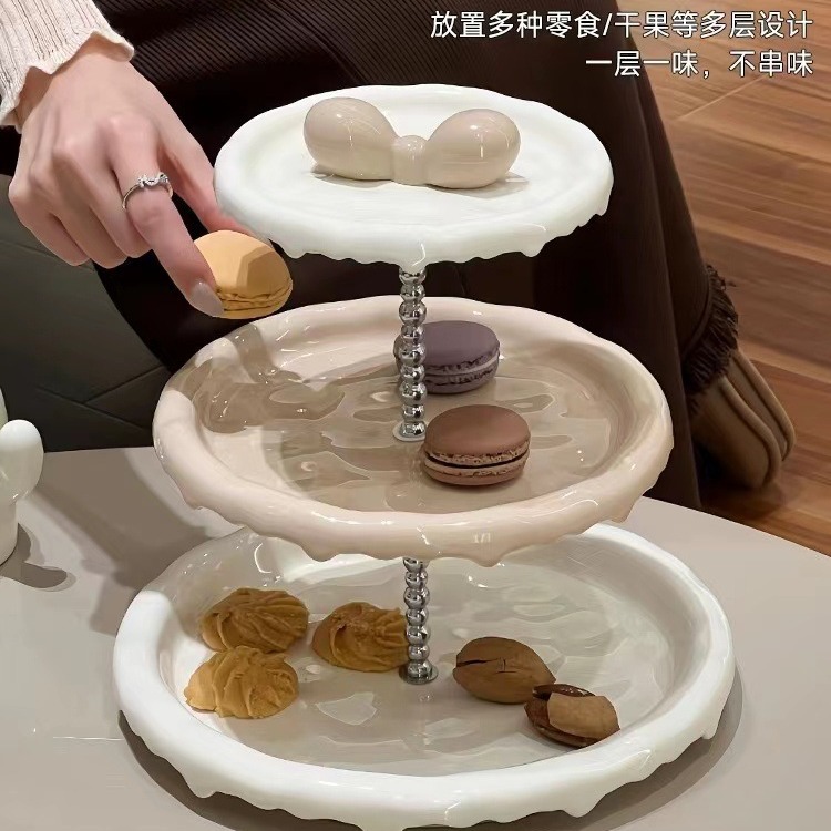 Factory direct creative bow cup lid candy box storage box handle toothpick tube lid decoration decoration ornaments