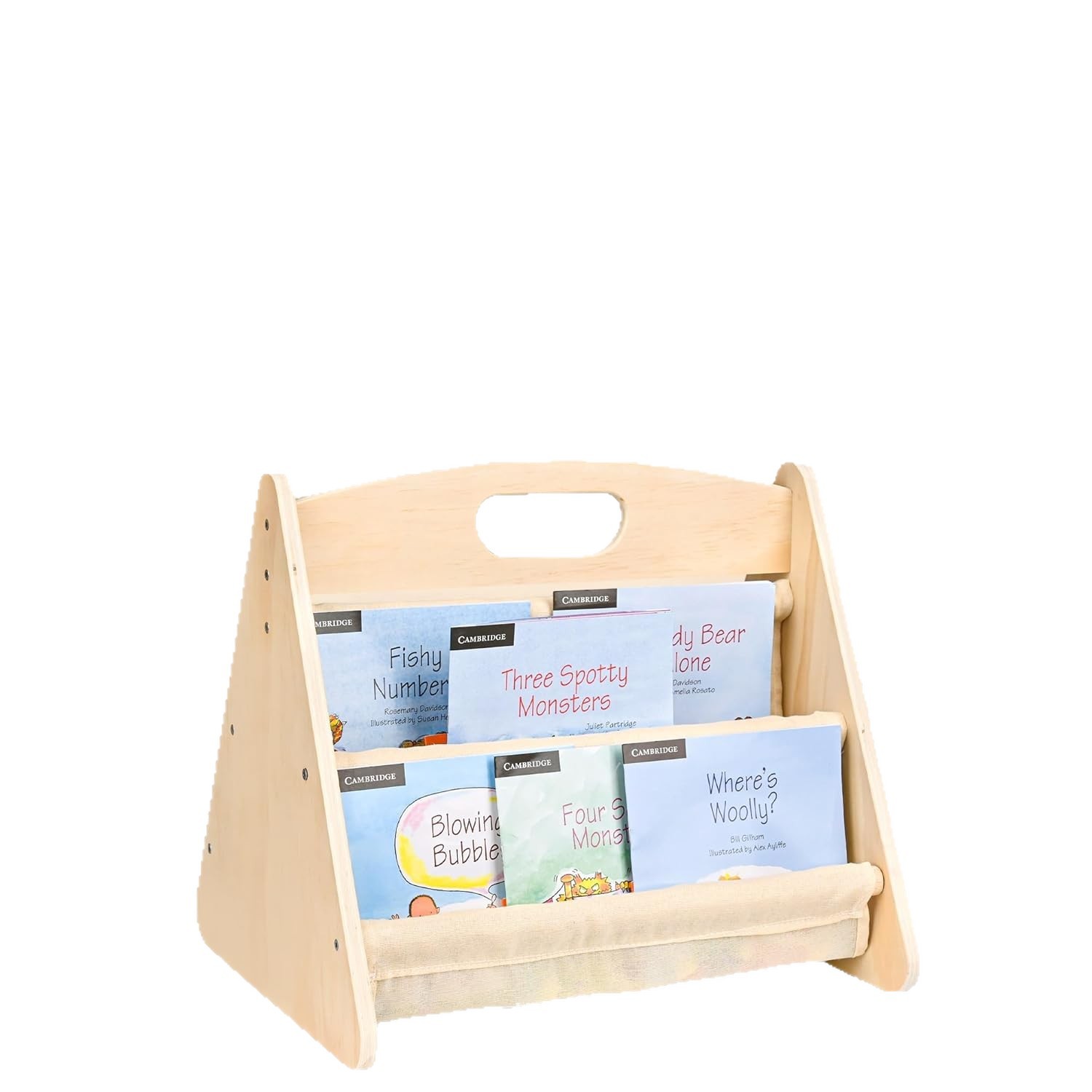 Cross-Border Wooden Bookshelf Student Wooden Bookshelf Stepped Children's Story Book Storage Rack Floor-Standing Picture Book Storage Rack