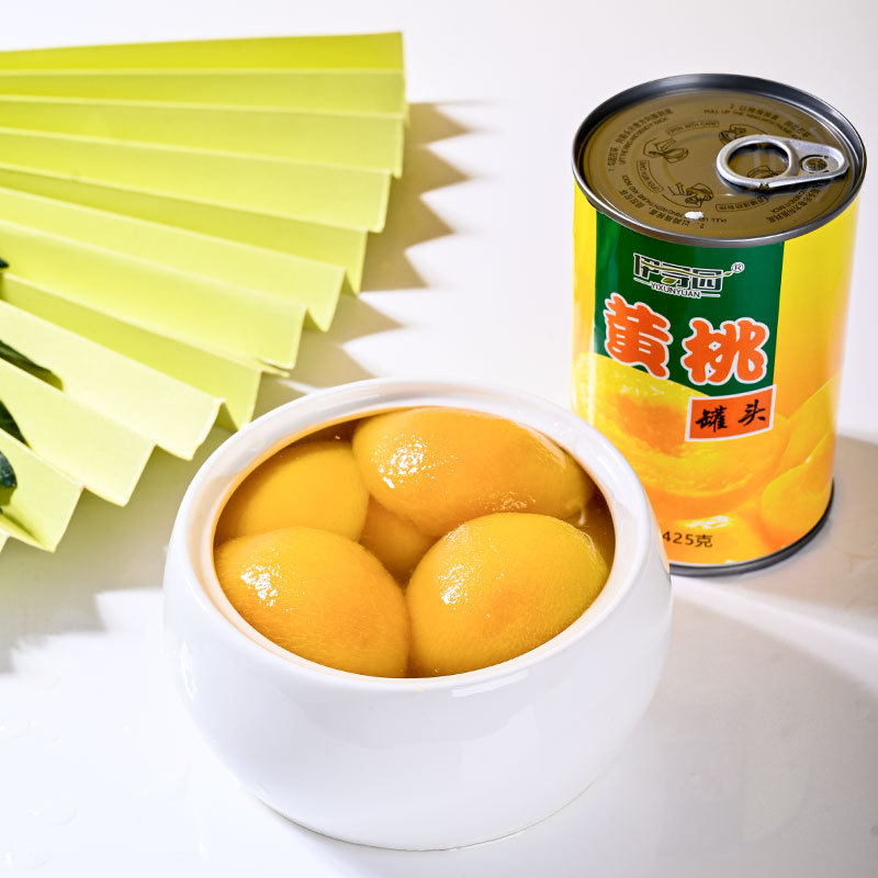 Fresh yellow peach canned 425g whole box Dangshan specialty syrup fruit canned commercial stall baking wholesale delivery