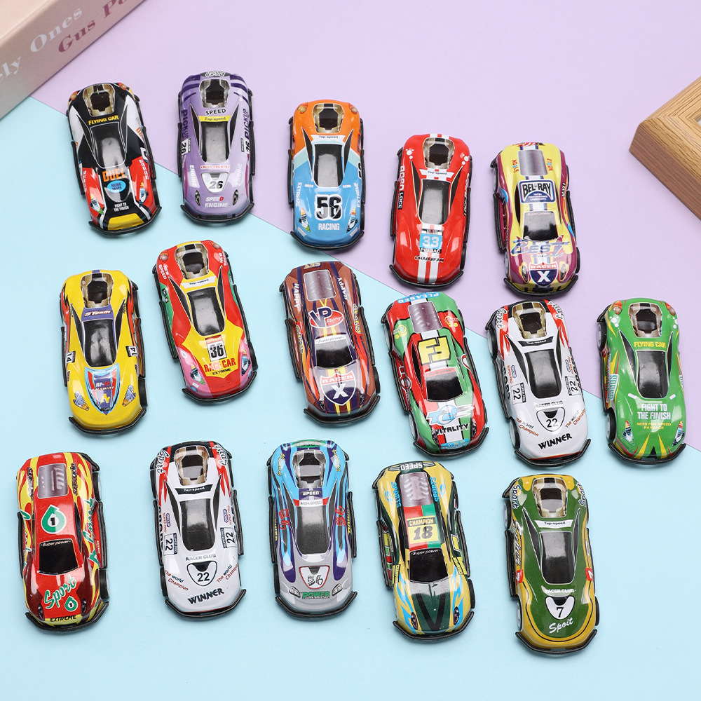 Wholesale Douyin Cross-border Alloy Car Iron Car Children's Toy Simulation Model Ornaments Bulk Back Car Car