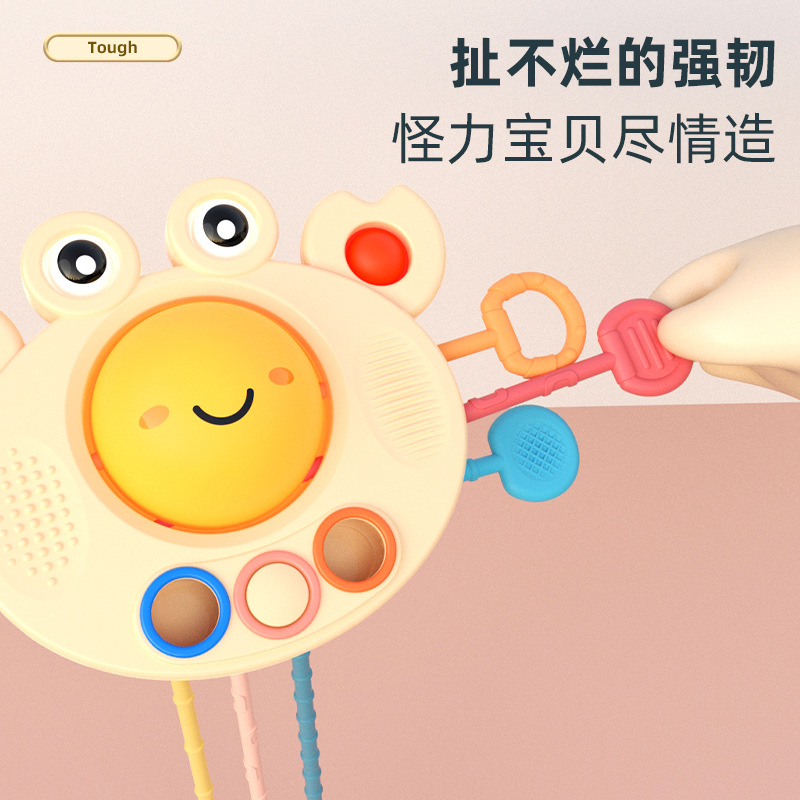 Baby Pumping Sensory Development Toy Silicone Pulling Exercise Hand Fine Movement 0-3 Years Old Grasping