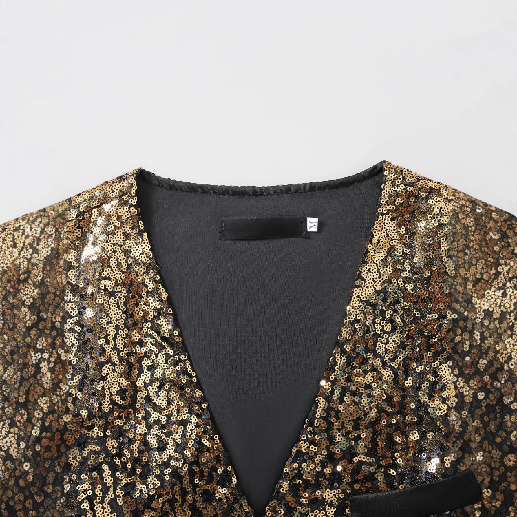 Cross-Border Amazon Popular Men's Gradient Color Sequin Suit Vest Nightclub Bar Front Desk Waiter Dress