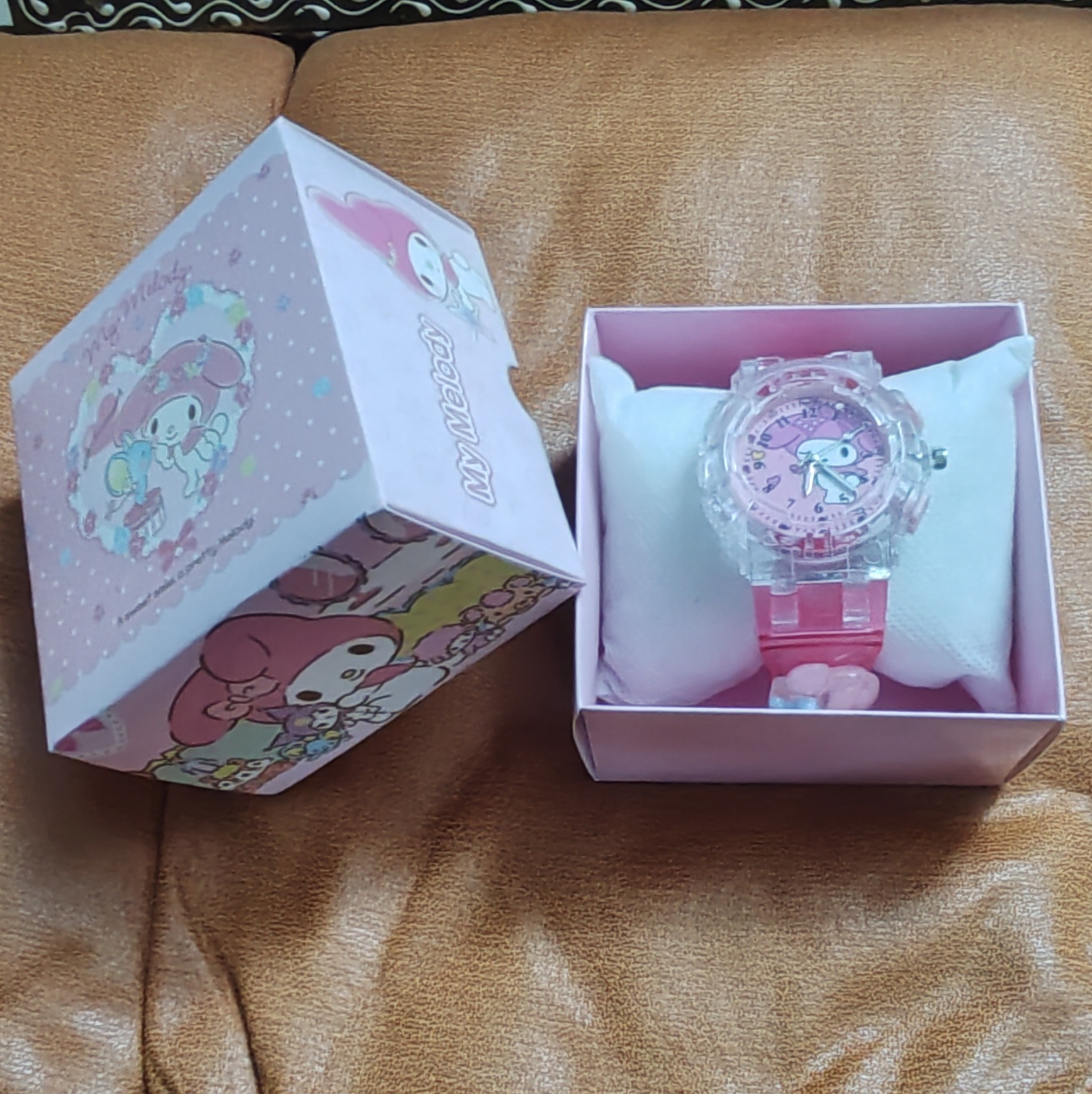 Sanrio Kuromi Children's Watch Toy Girl Primary and Secondary School Students Kindergarten Girls Luminous Cartoon Electronic Watch