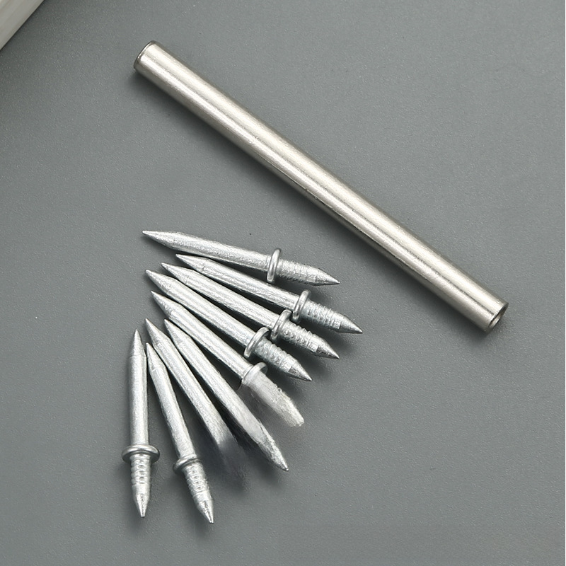 High-strength skirting line special seamless single angle nail two-way horn nail nail nail-free eye invisible nail two-way double-headed nail