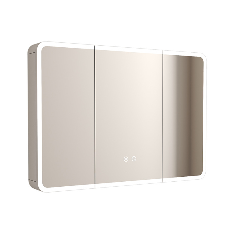 New Arc Smart Mirror Cabinet Space Aluminum Bathroom Wall-mounted Separate Mirror Box with Storage Rack Beauty Mirror Storage