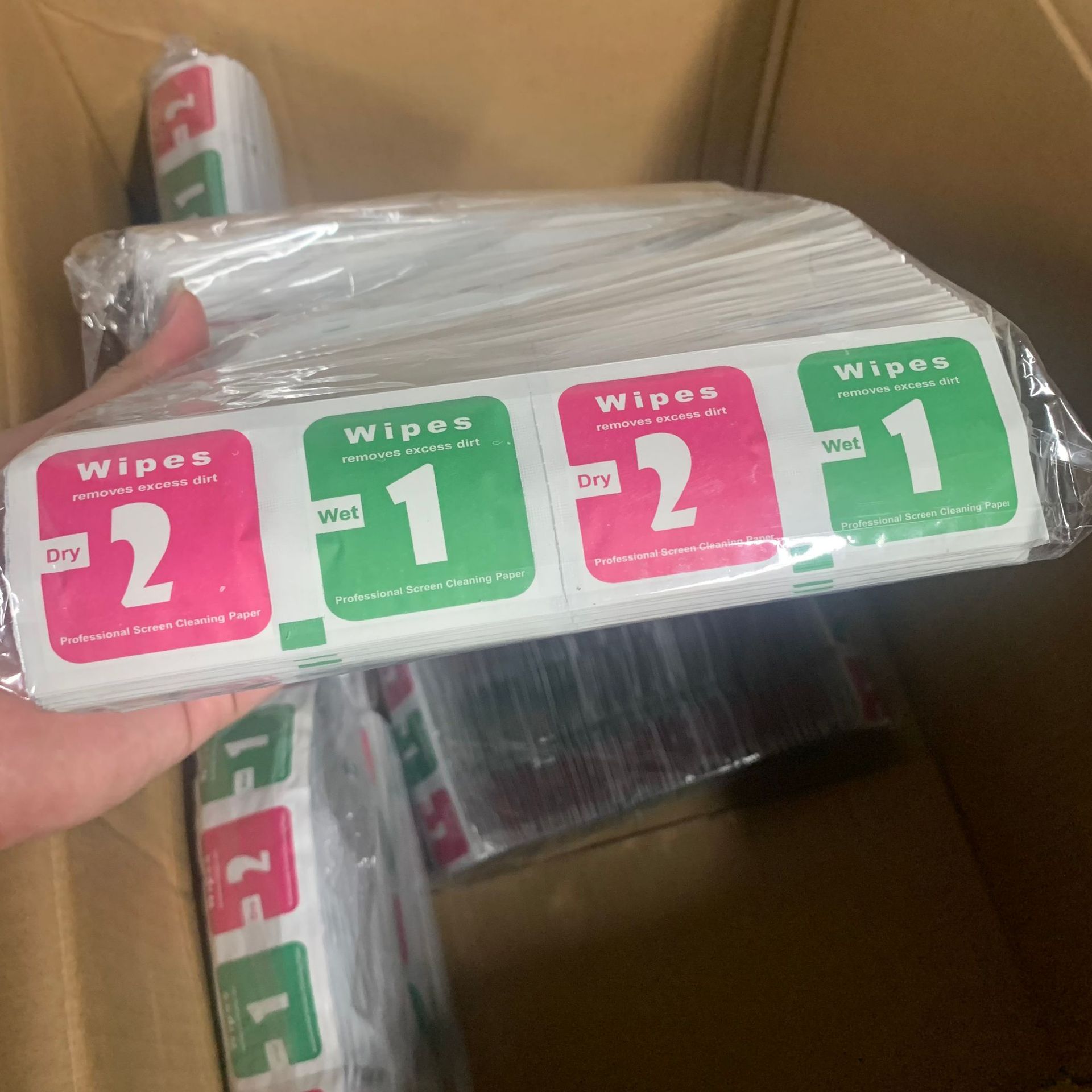 Alcohol bag 1 2 dry and wet bag alcohol cotton mobile phone cleaning bag mobile phone film kit screen cleaning set