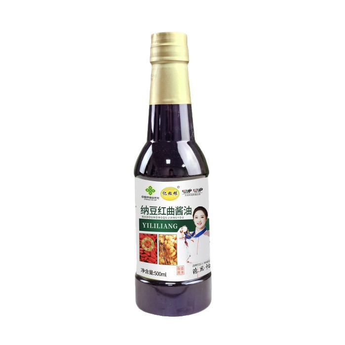 500ml Natto Red Yeast Soy Sauce Selenium-Rich Soy Sauce Vinegar Group Buying Party Sales Gifts Private Domain Live Broadcast Wholesale