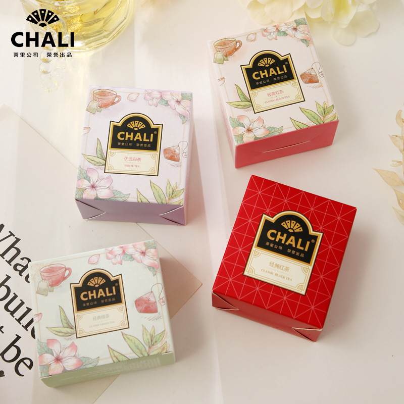Chali Tea Souvenir Wedding Classic Black Tea Green Tea Tea Bag Wholesale Teacher's Day Scented Tea Gift Box