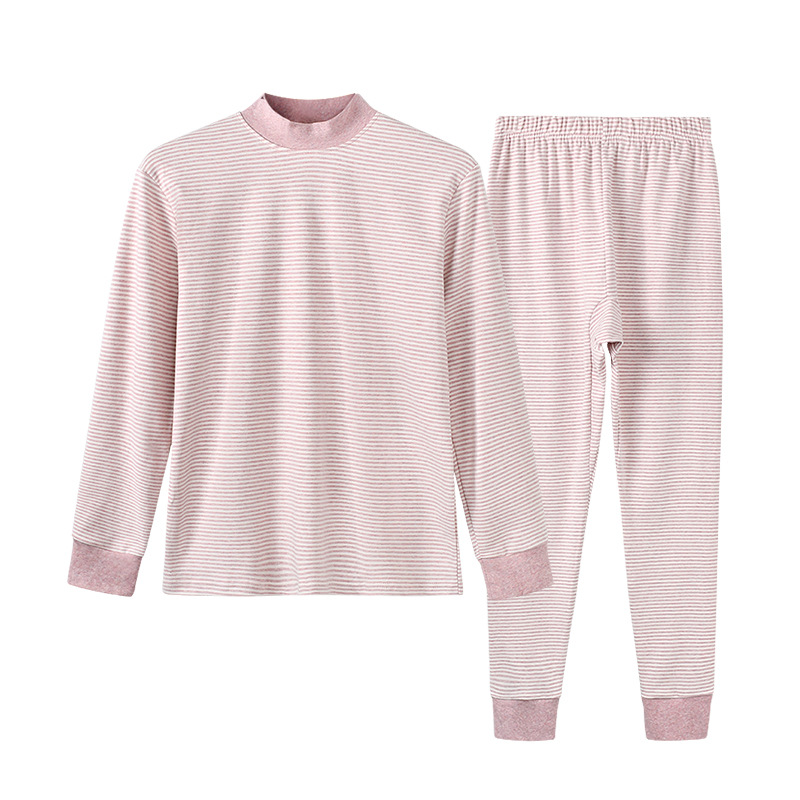 Autumn Cotton Thermal Underwear Set for Women, Cardigan Base Layer, Plus Size, Warm Button-Down Underwear for Middle-Aged and Elderly Mothers, All-Cotton Sweater