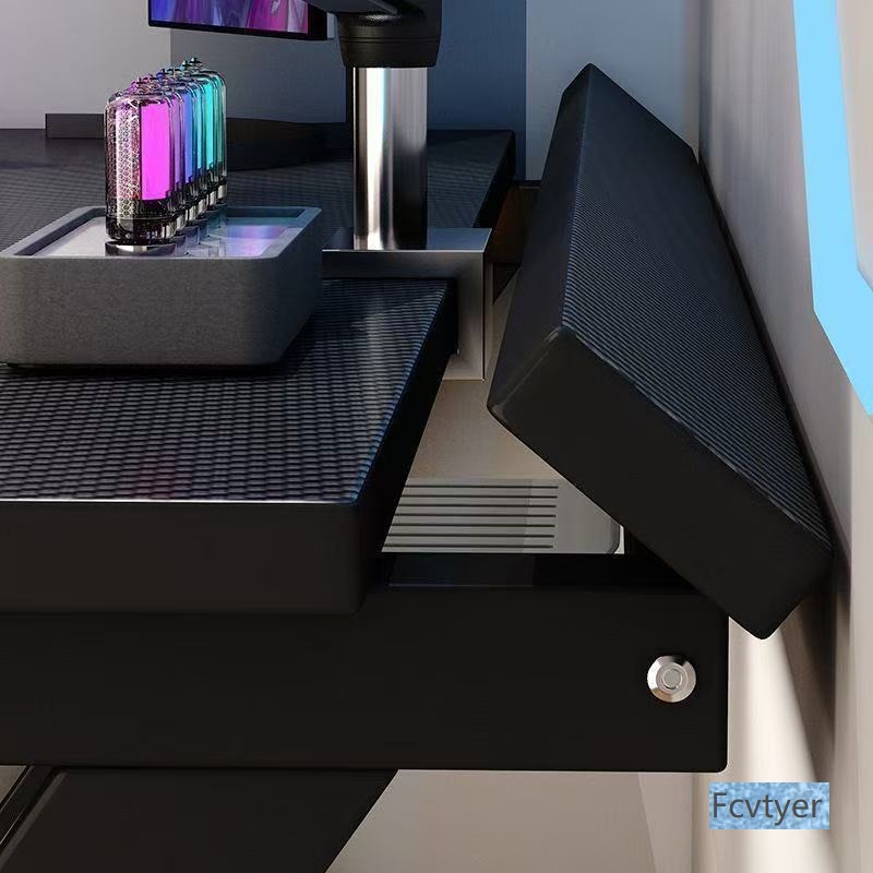 Dream Sail Gaming Desk Wooden Internet Cafe Desktop Special for Gaming Room Red Home Computer Desk Carbon Fiber Gaming Desk