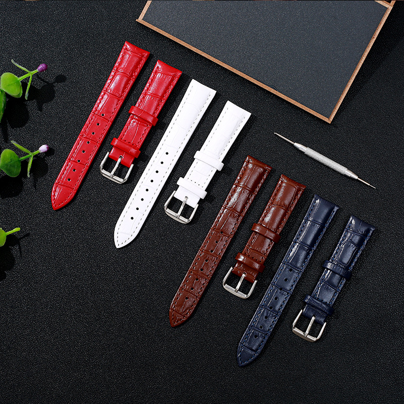 Wholesale Soft Genuine Cowhide Strap Bamboo Pattern Smart Watch Strap Accessories Processing Factory Dropshipping Durable