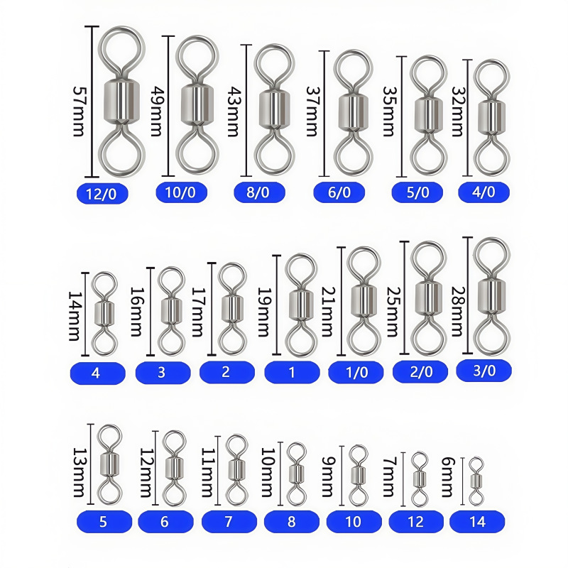 Su Ding fishing American swivel eight-shaped ring High-Speed Connector 8-shaped ring bulk small accessories fishing gear manufacturers wholesale