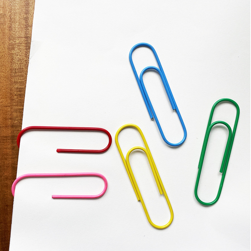 Color paper clip 100mm large paper clip plastic-coated paper clip metal 10cm extra large paper clip