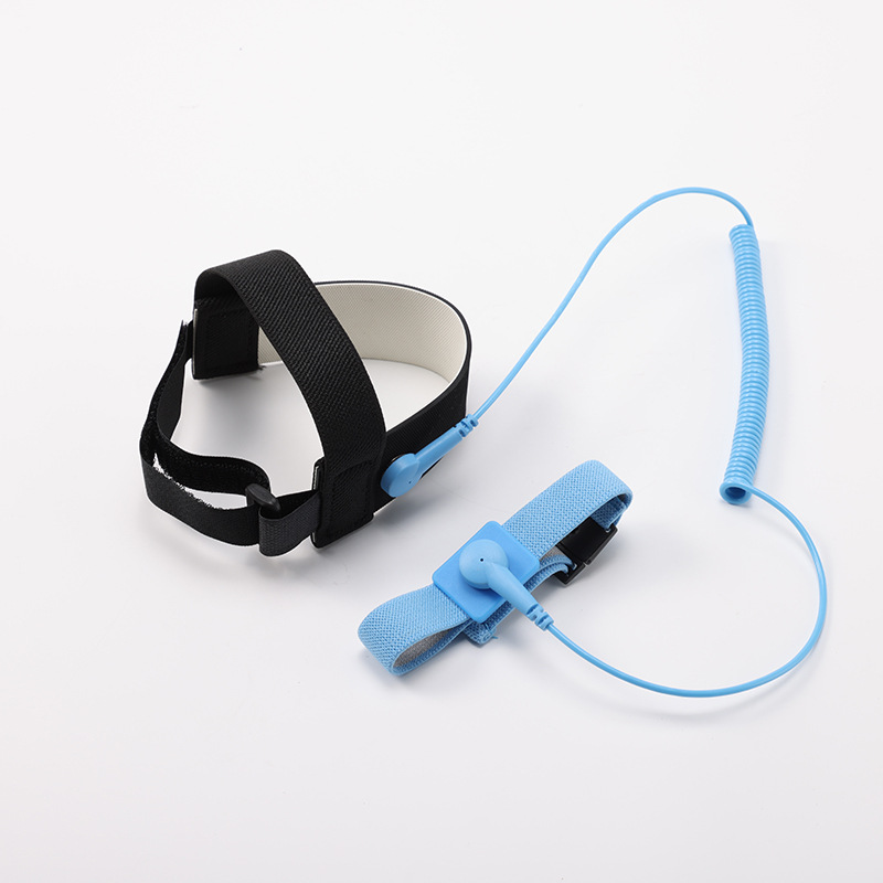 Anti-static ankle ring belt with 2.5 m Pu curve non-tightening buckle with hook and loop anti-static product internal resistance