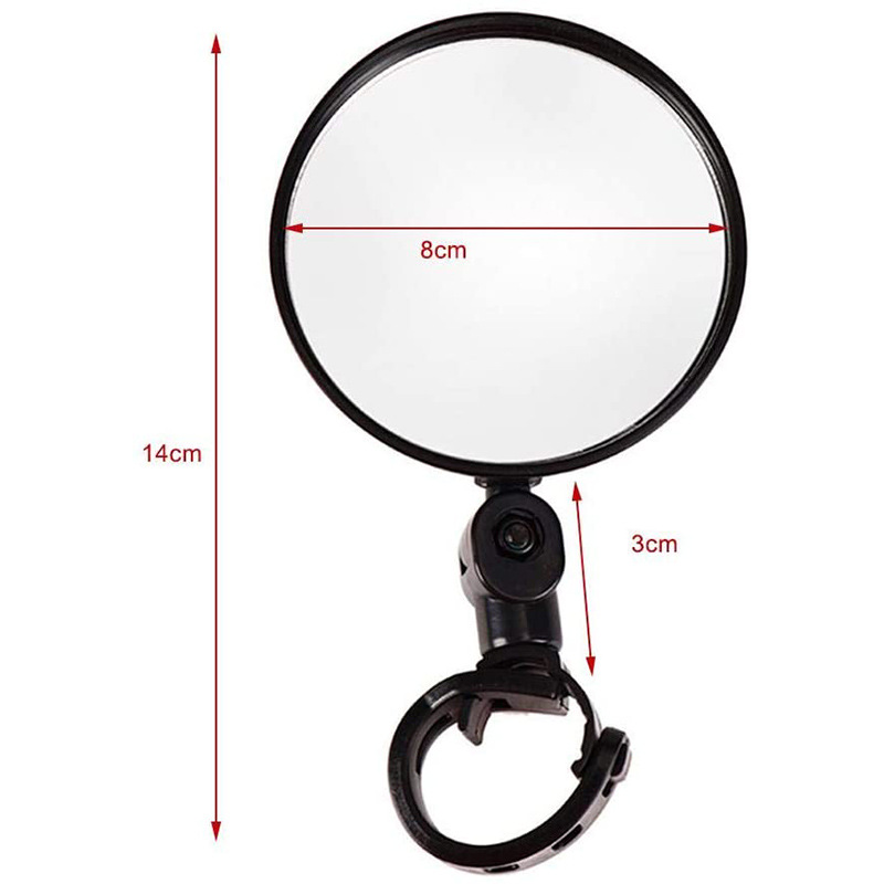 Wholesale bicycle rear round mirror clear mountain bike riding strap convex reflector [source manufacturer]]