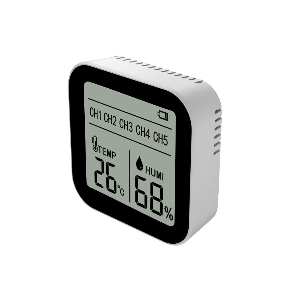 2C012, 13-in-1 Tuya Wifi Smart 433 Wireless Temperature and Humidity Meter with 5 Sub-Machine All-In-One Function