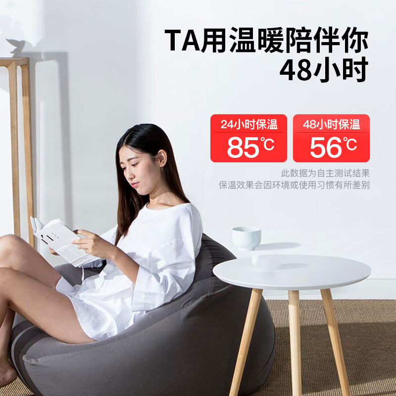 Jumbo Stainless Steel Thermos Bottle for Dormitory Home Use, Large Capacity Hot Water Jug with Glass Inner Liner