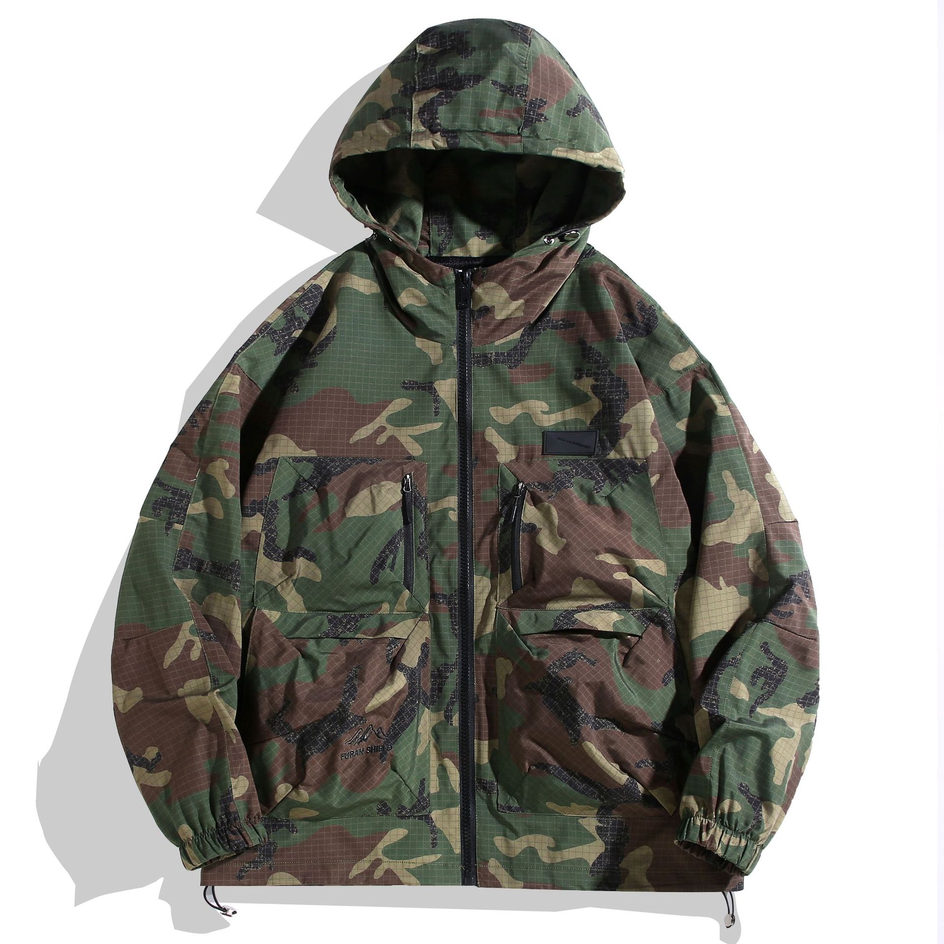 Новая камуфляжная куртка с капюшоном рабочая функциональная модная брендовая для больших размеров