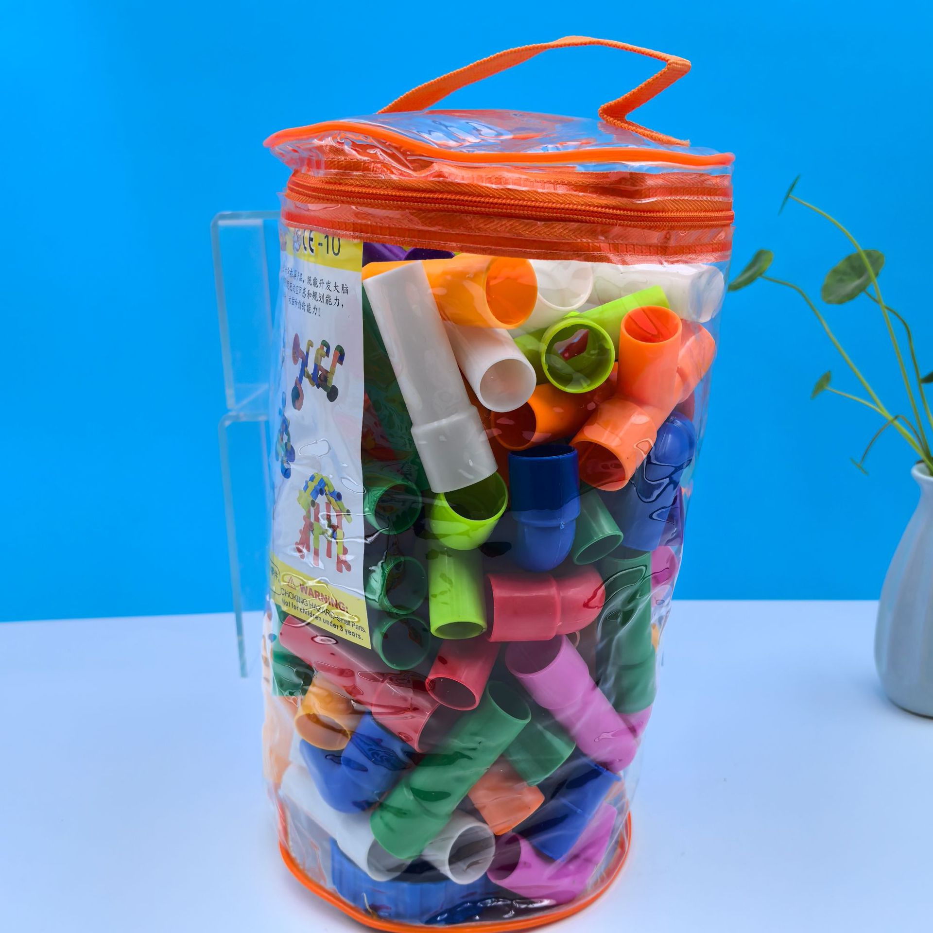 Children's Pipe Building Blocks Toys Large Particles Baogao Assembled Kindergarten Early Education Educational Variables Assembled Toys Wholesale